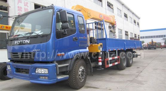 福田后雙橋隨車起重運輸車